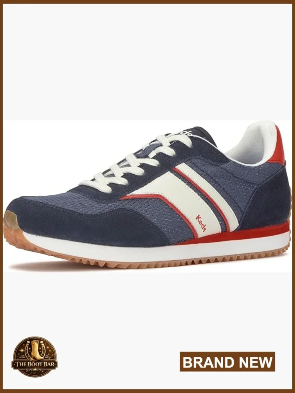 Vintage Runner Sneakers Lace Up Cushioned Nylon Suede